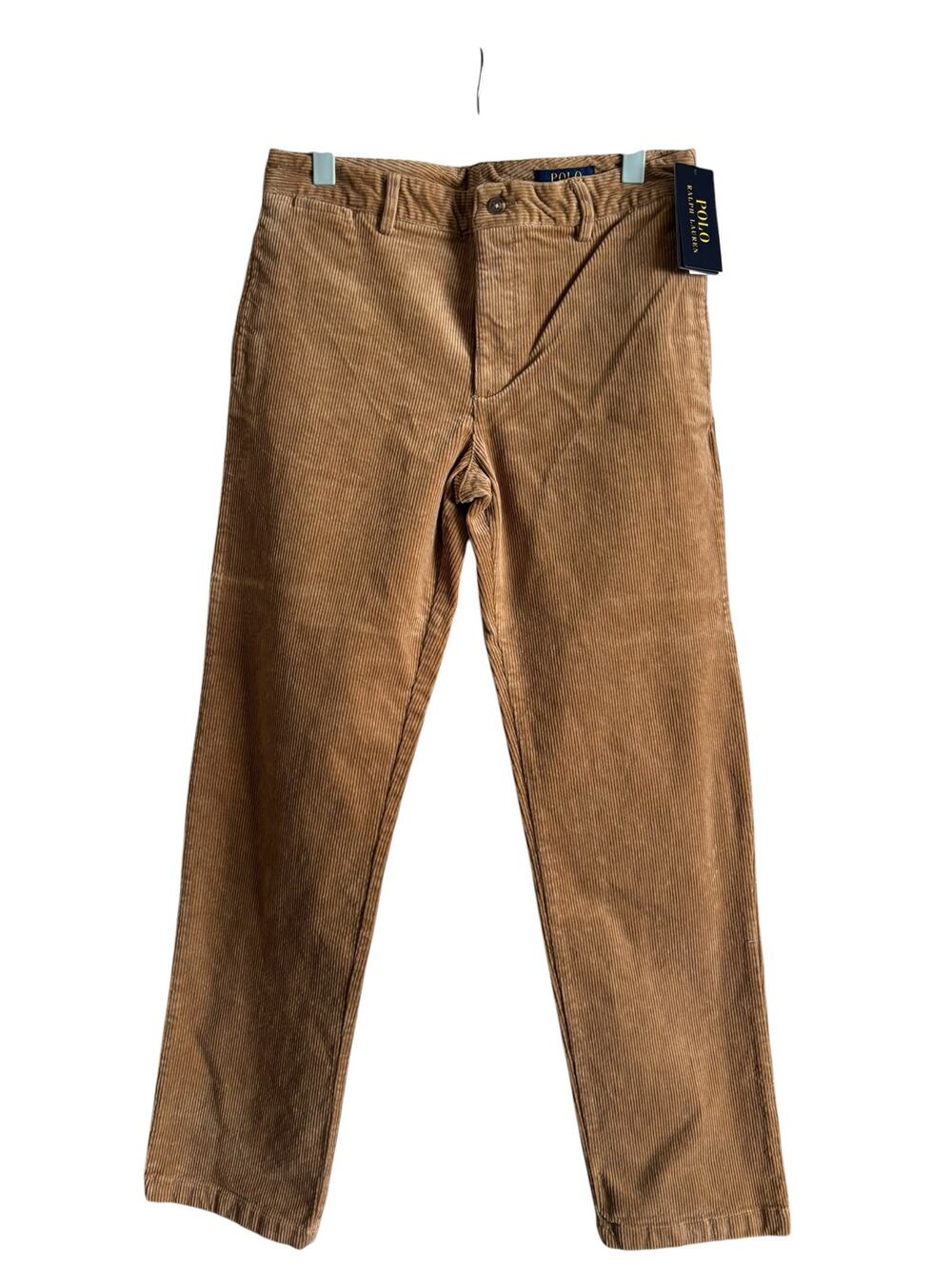 NWT Polo Ralph Lauren Boys Tan Khaki Corduroy Pants Size 18 Straight Fit